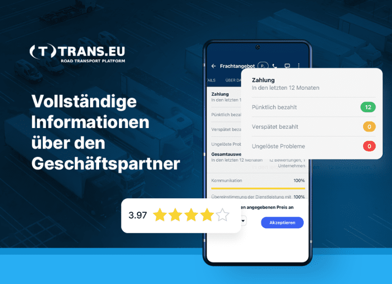 Mobile App für Transportaufträge - Loads2GO! von Trans.eu