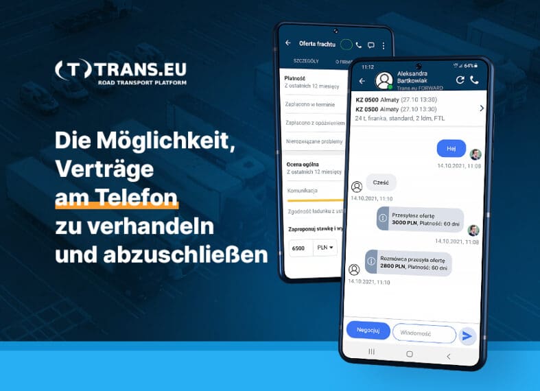 Mobile App für Transportaufträge - Loads2GO! von Trans.eu