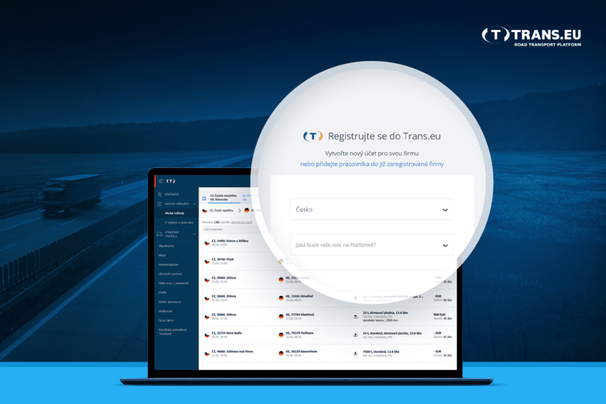 Jak se zaregistrovat na Platformě Trans.eu