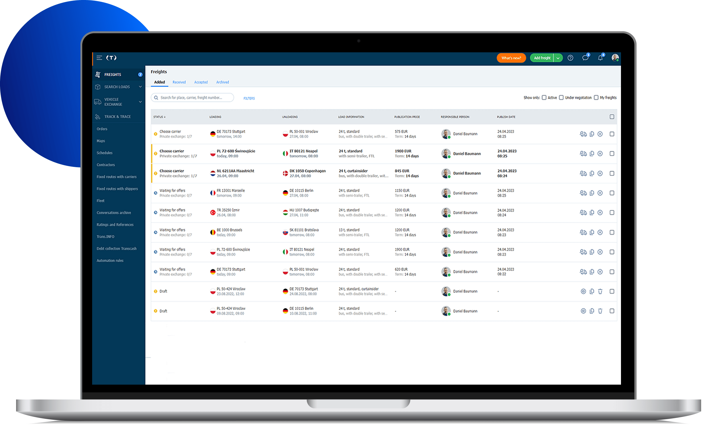 Trans.eu - Trans for forwarders -Trans.eu - Freight exchange for road transport