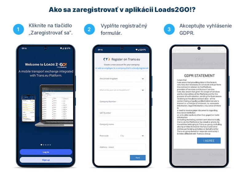 Ako získať náklad pomocou aplikácie Loads2GO!?