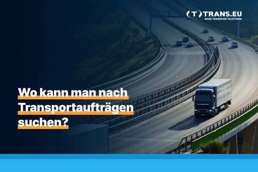 Wo kann man nach Transportaufträgen suchen